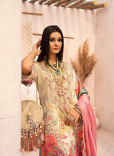 HemStitch Embroidered Silk 3 Piece Unstitched Suit HS24SE D-USC-02 EVA